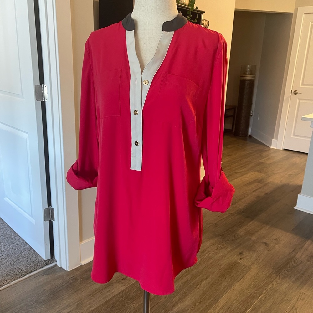 Alfani Button Front Tunic